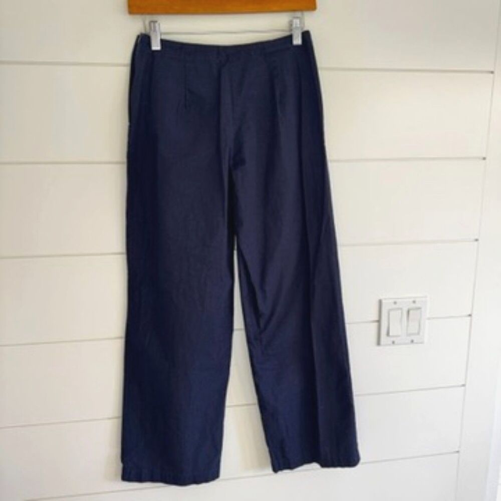Vintage You Babes Navy Blue Sailor Pants Gold Buttons Wide Leg Women’s 5 80s 90s - Picture 4 of 16